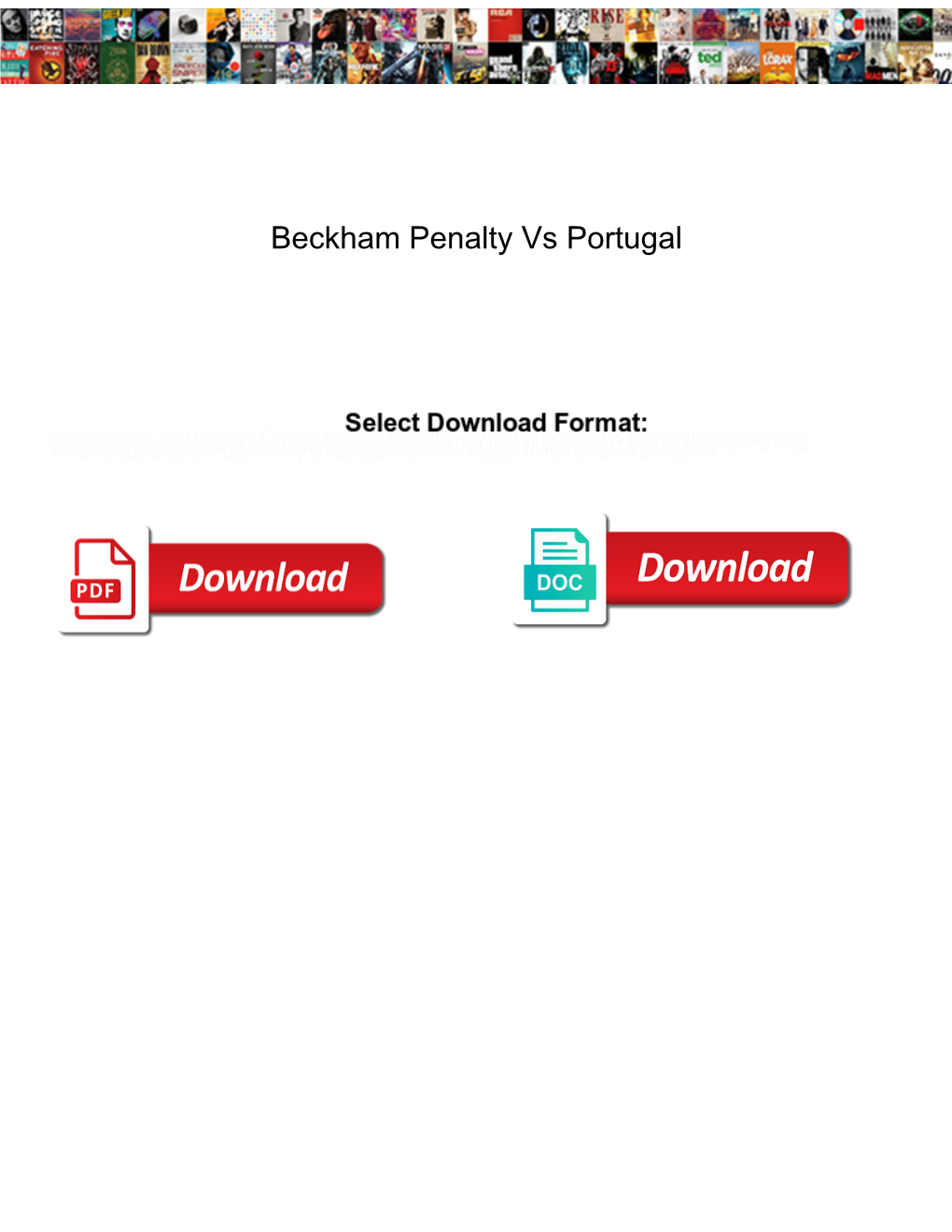 Beckham Penalty Vs Portugal
