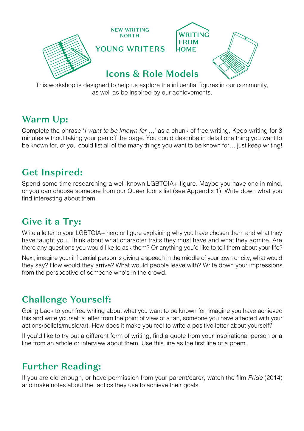 Icons & Role Models Warm Up: Get Inspired: Give It a Try: Challenge Yourself: Further Reading