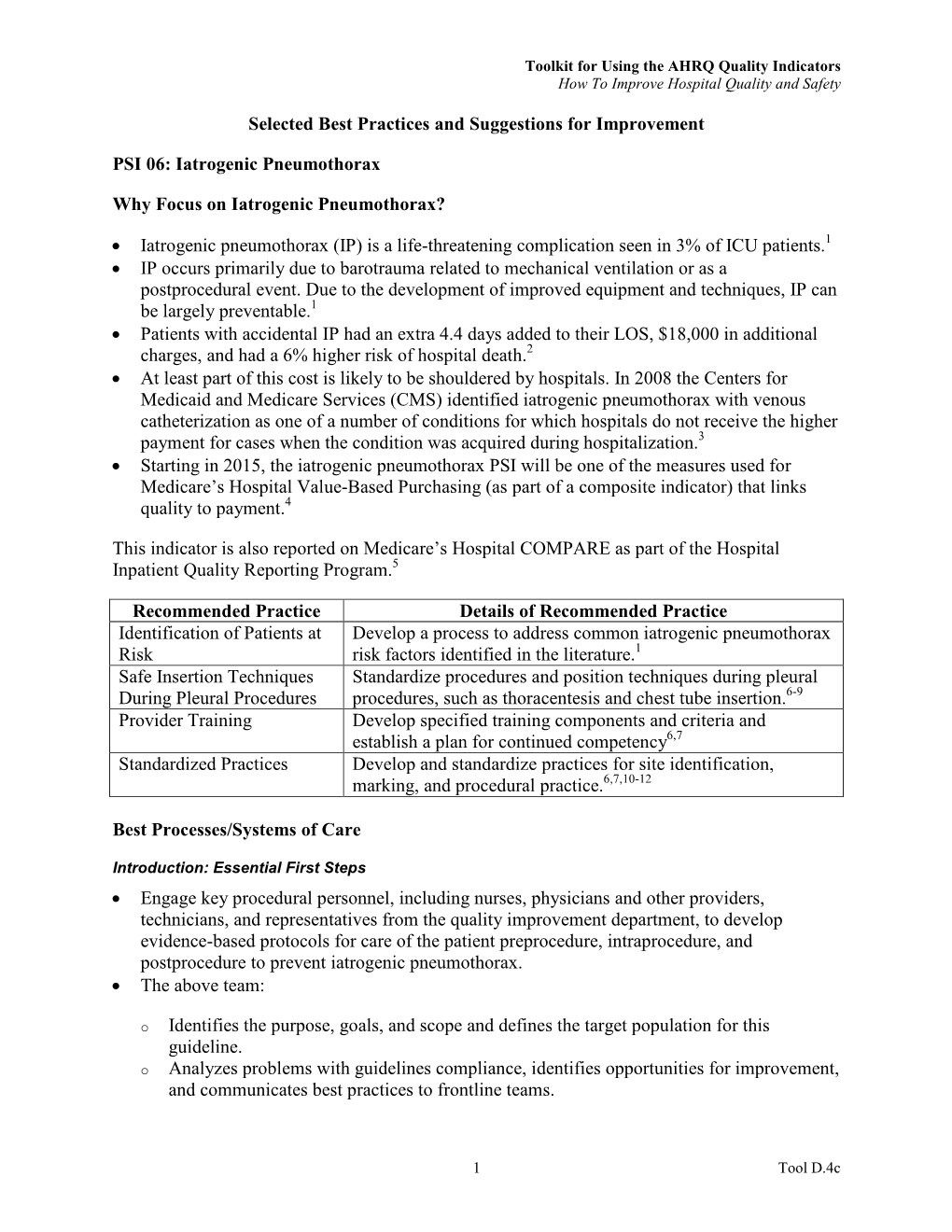 PSI06 Pneumothorax