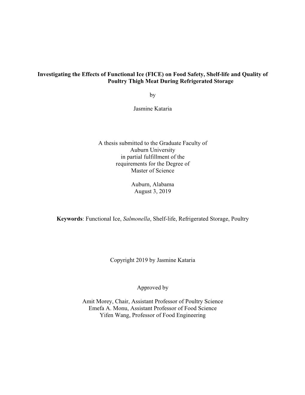 Investigating the Effects of Functional Ice (FICE) on Food Safety, Shelf-Life and Quality of Poultry Thigh Meat During Refrigerated Storage