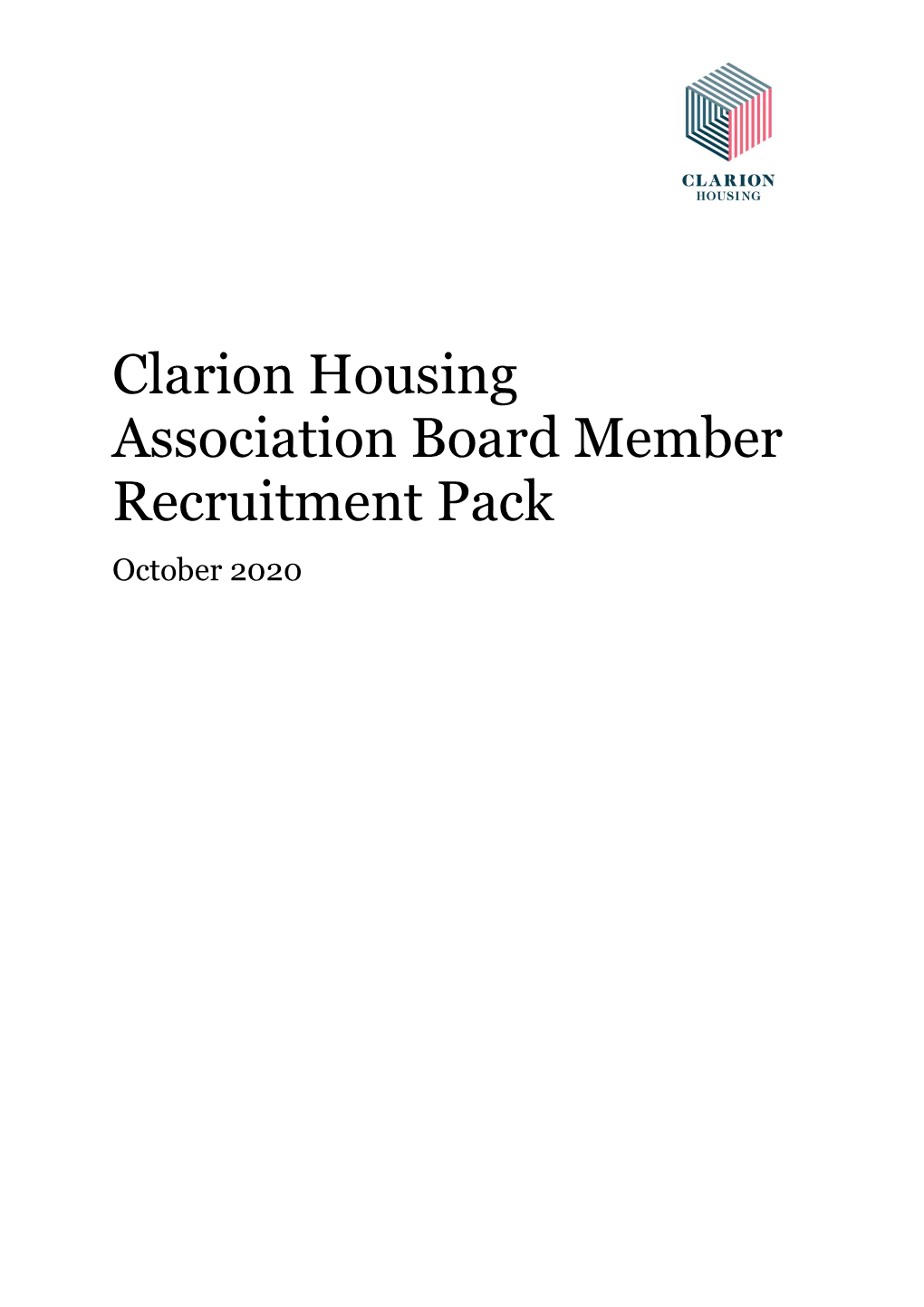 Clarion Housing Association Board Member Recruitment Pack