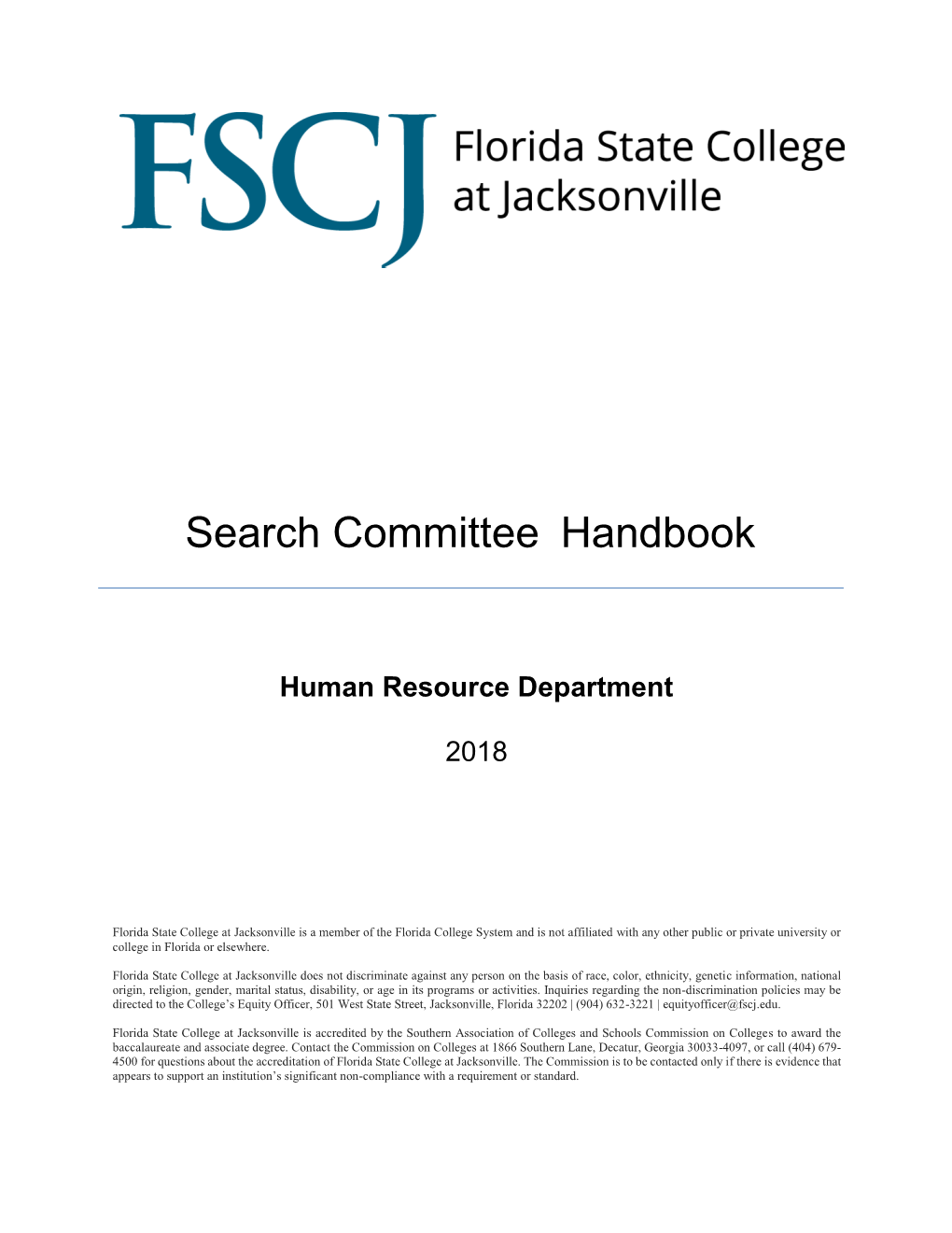 Search Committee Handbook