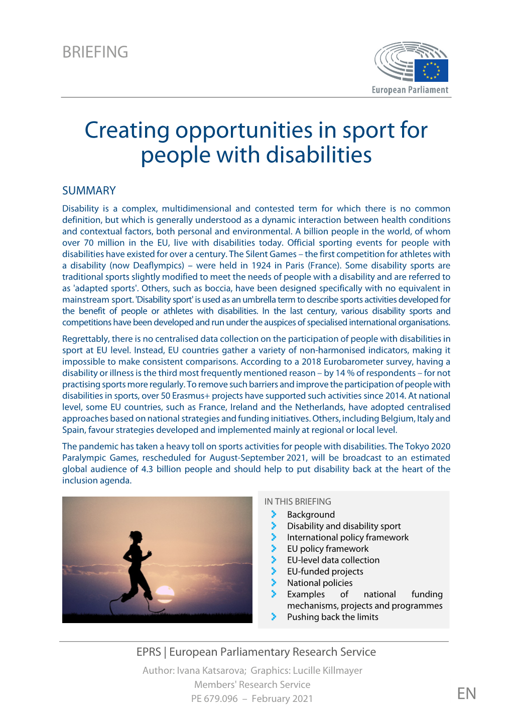 Creating Opportunities for Disabled Persons in Sport