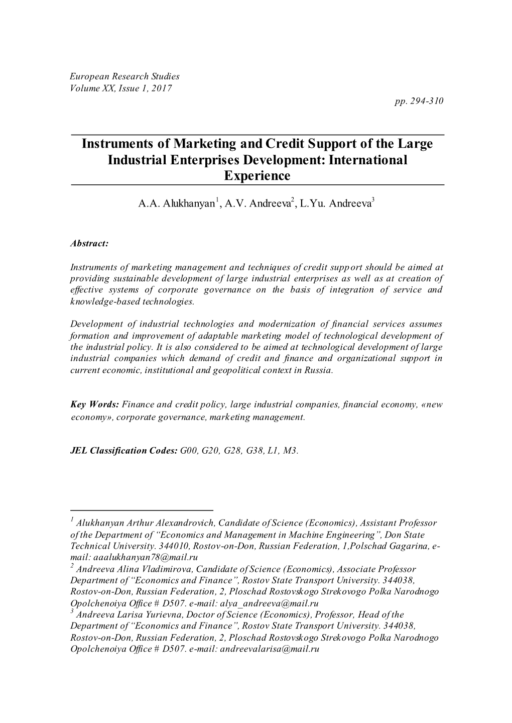 Instruments of Marketing and Credit Support of the Large Industrial Enterprises Development: International Experience