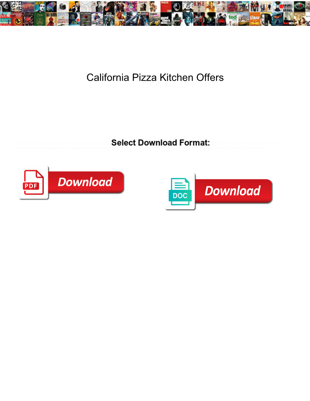 California Pizza Kitchen Offers