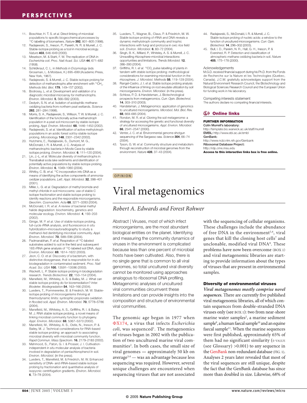 Viral Metagenomics Identify Reactions and the Responsible Microorganisms