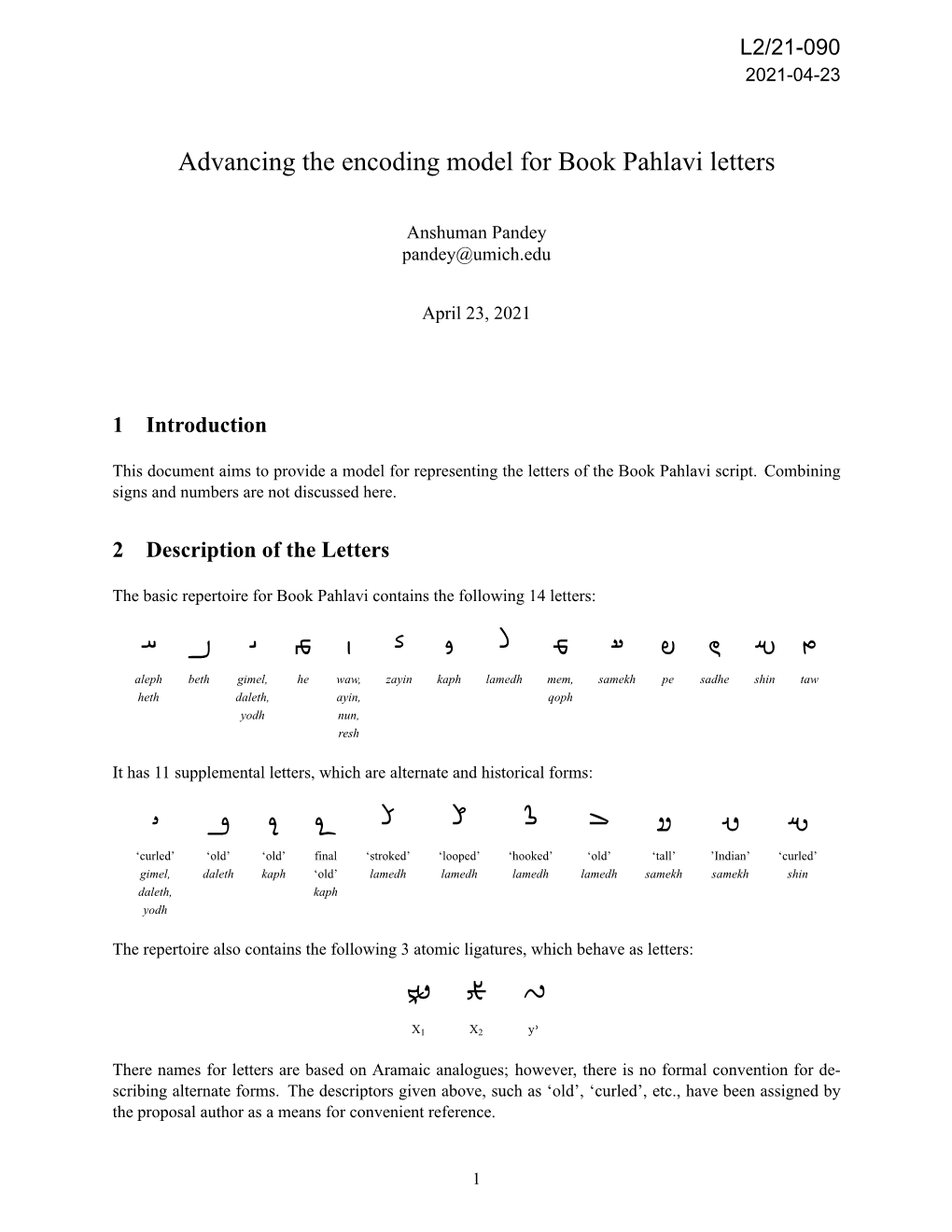 Advancing the Encoding Model for Book Pahlavi Letters