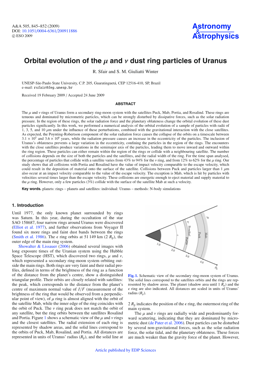 Orbital Evolution of the Μ and Ν Dust Ring Particles of Uranus