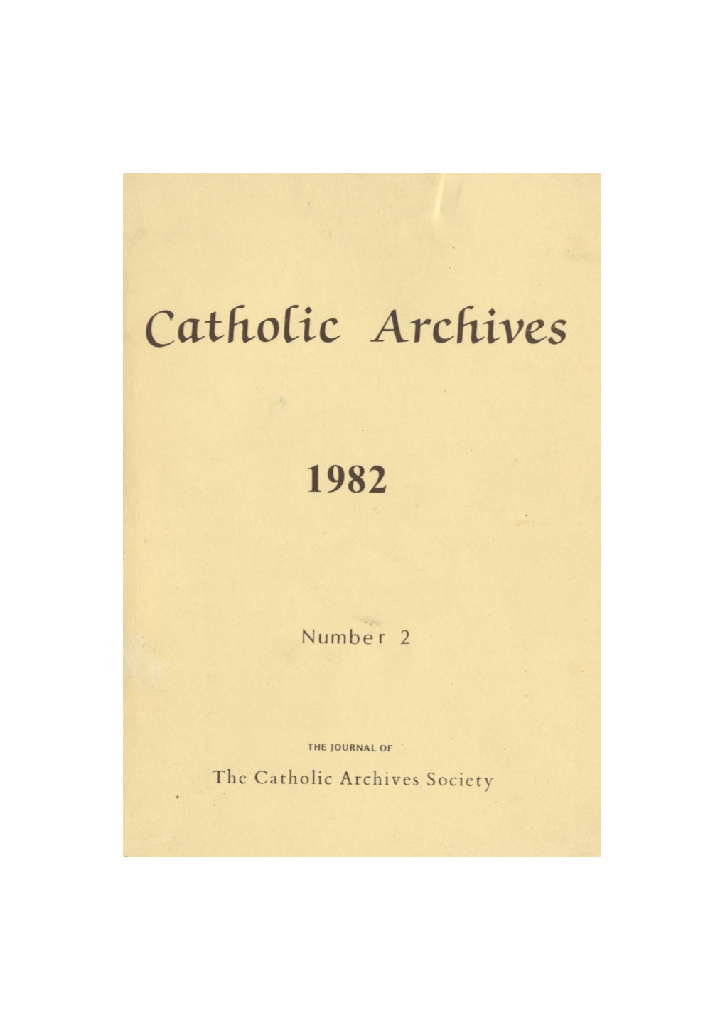 Catholic Archives 1982