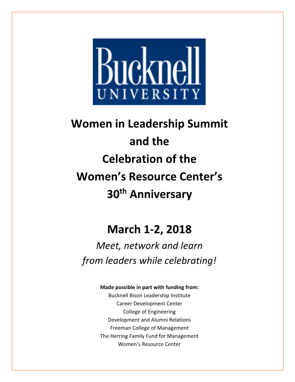 Women in Leadership Summit and the Celebration of the Women's