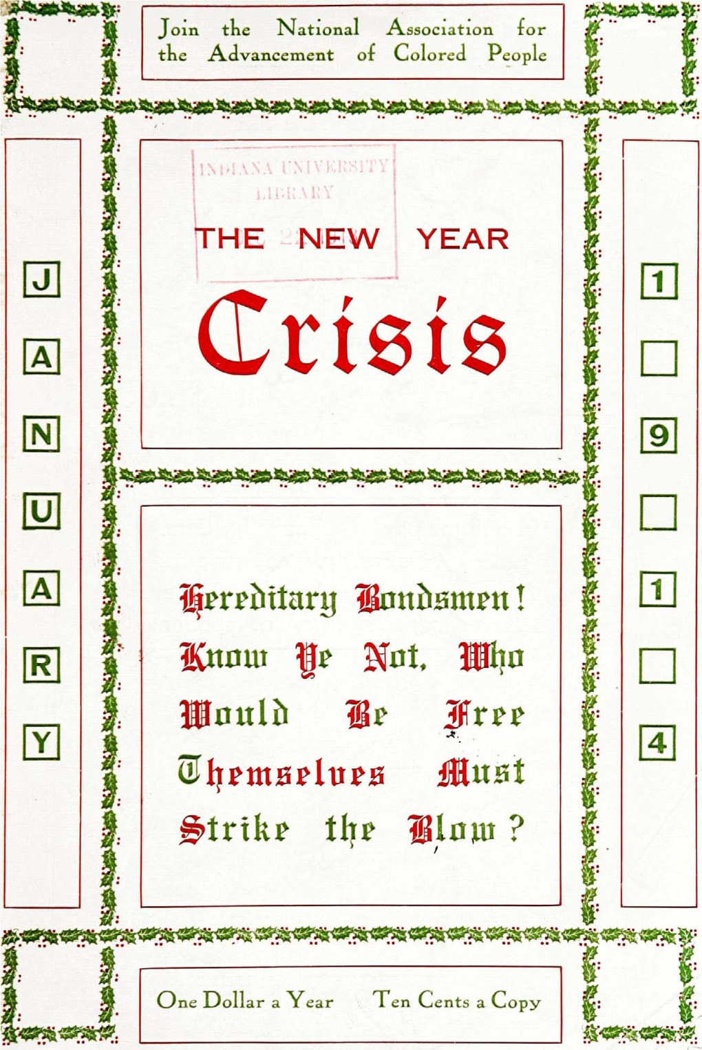 The Crisis, Vol. 7, No. 3. (January, 1914)