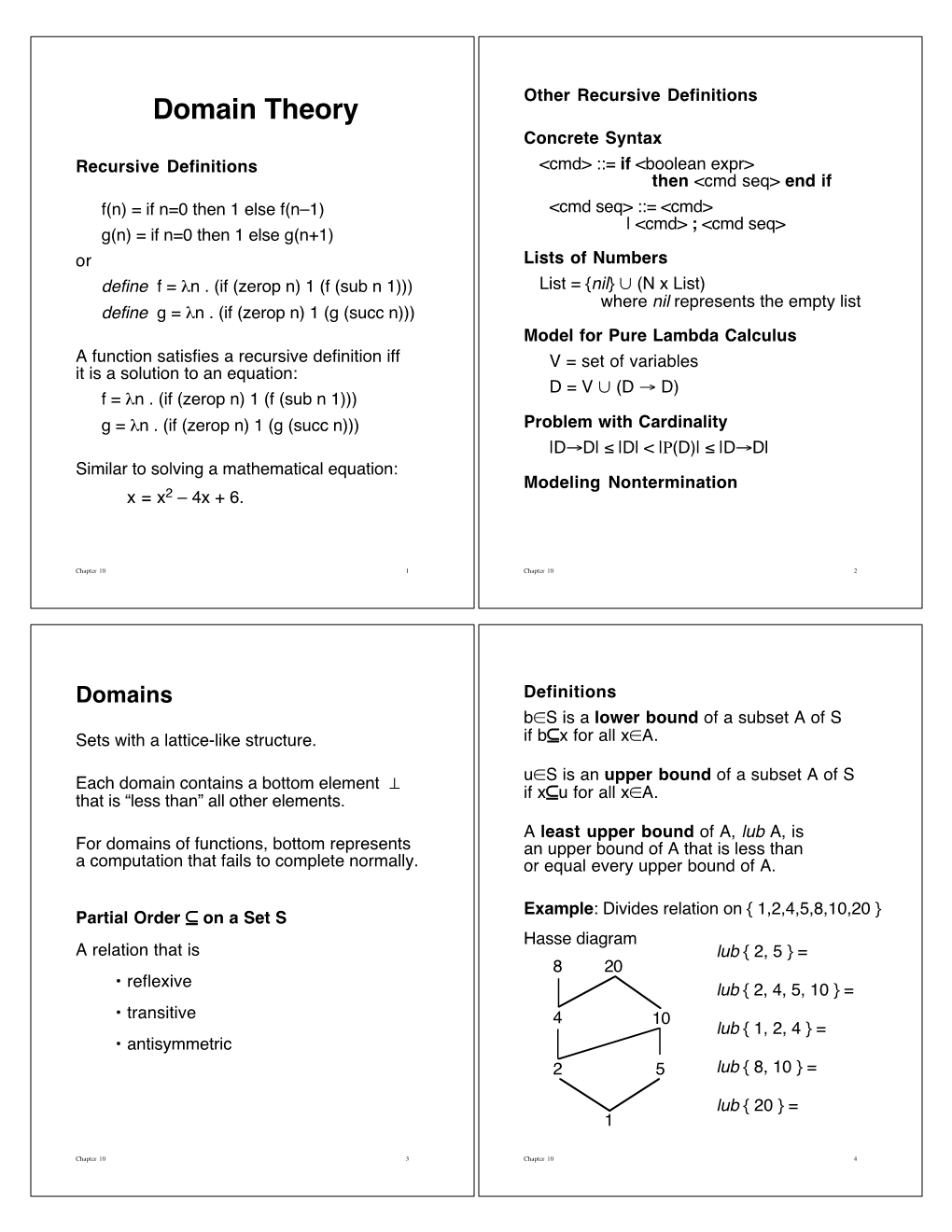 Domain Theory