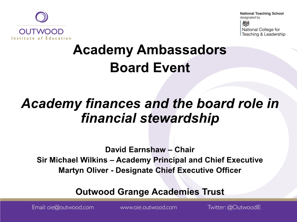 Outwood Grange Academies Trust Results 2015