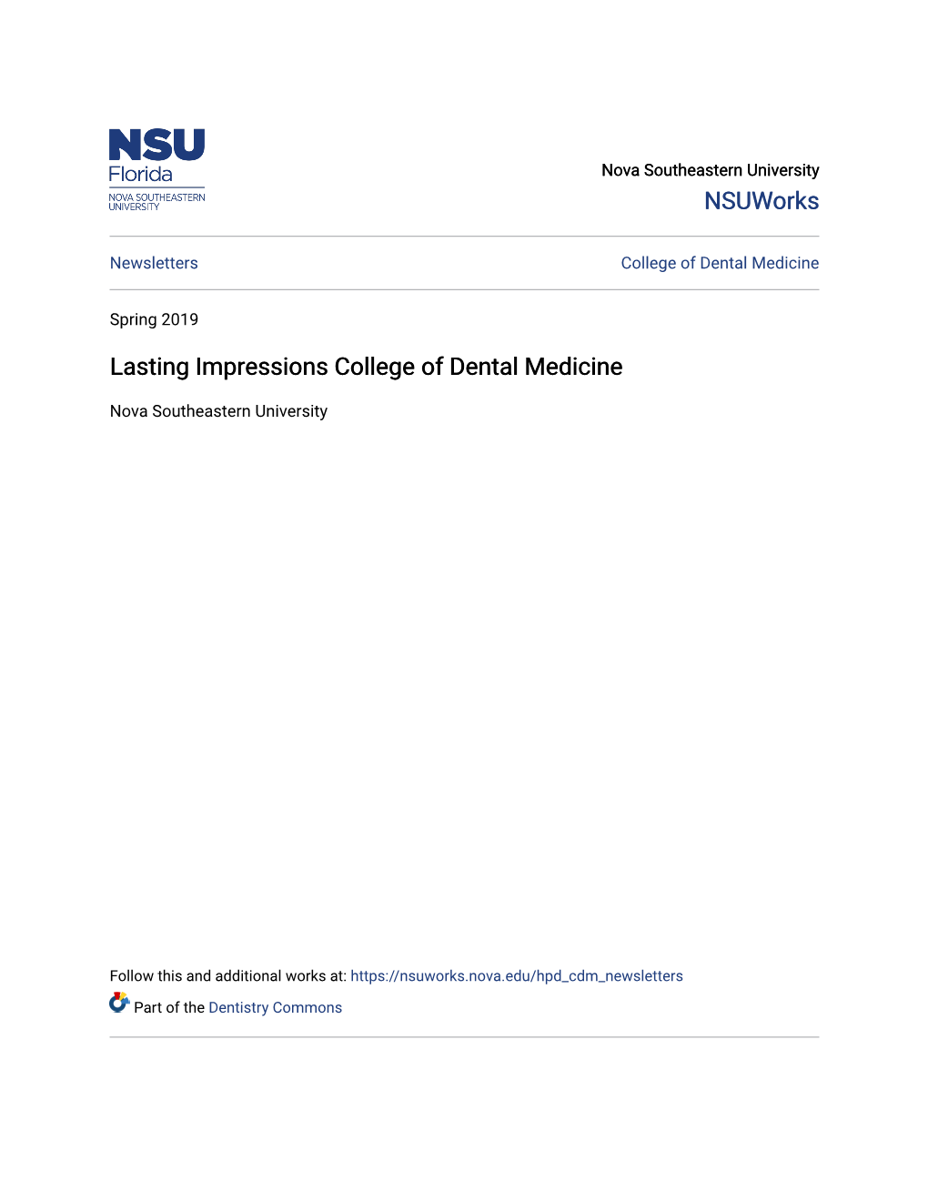 Lasting Impressions College of Dental Medicine