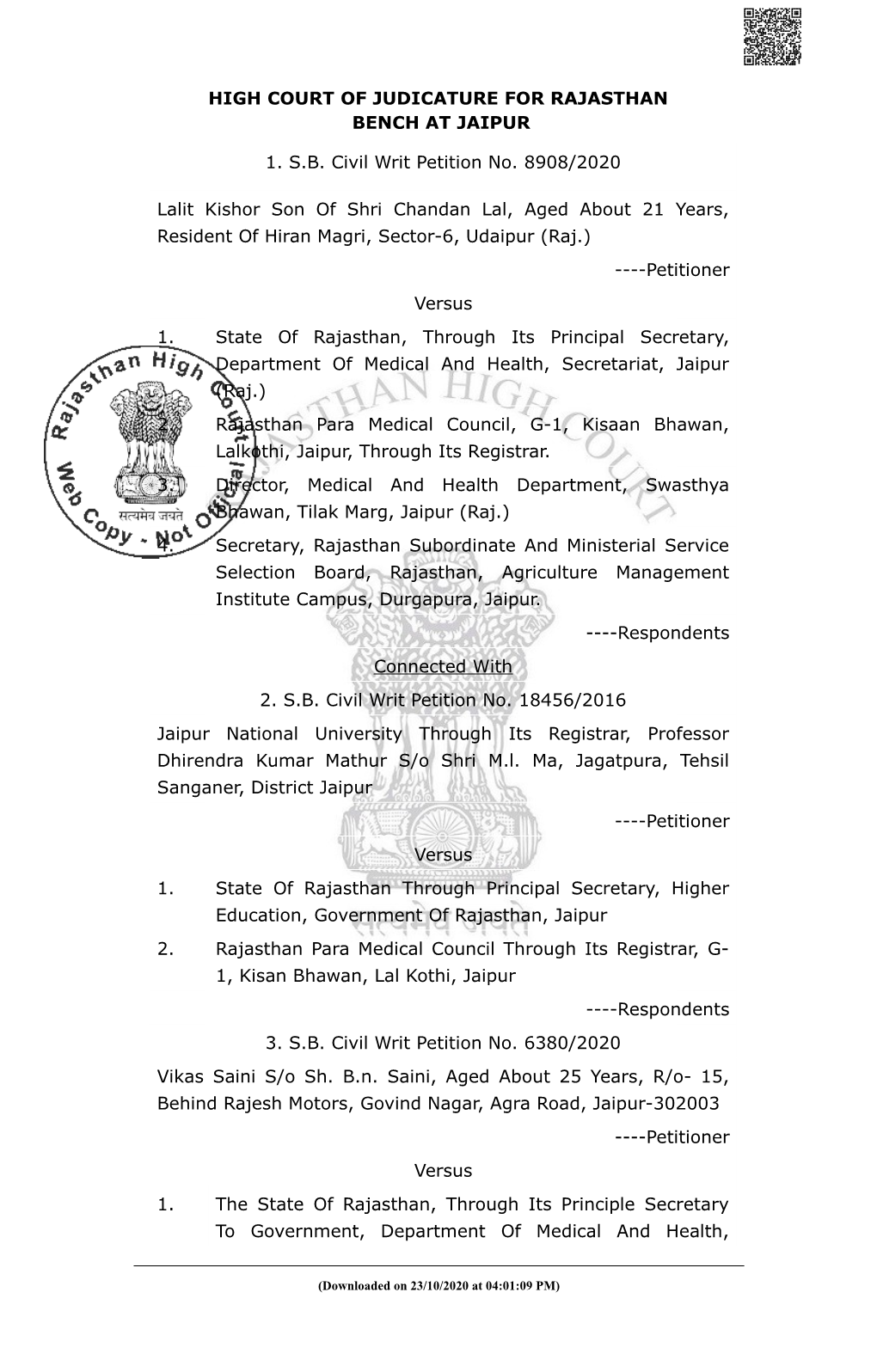 Paramedical Judgement