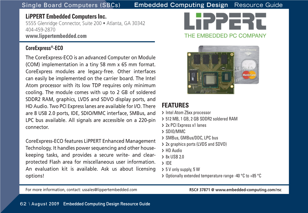 Lippert Coreexpress®-ECO