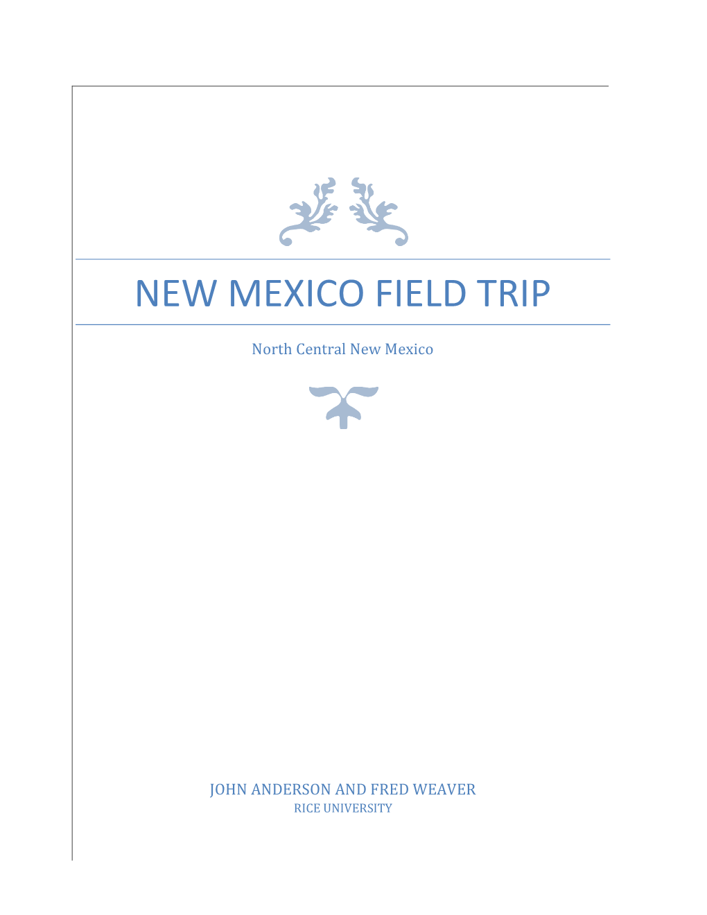 New Mexico Field Trip