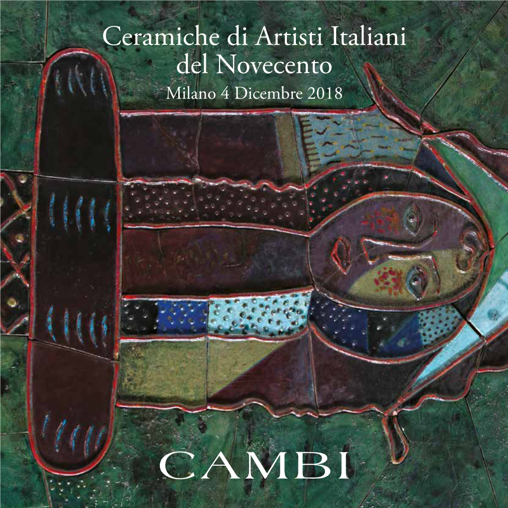 Ceramiche Di Artisti Italiani Del Novecento 4 Dicembre 2018