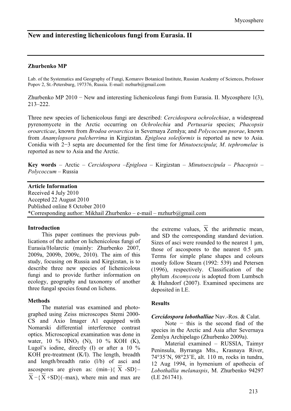 New and Interesting Lichenicolous Fungi from Eurasia. II