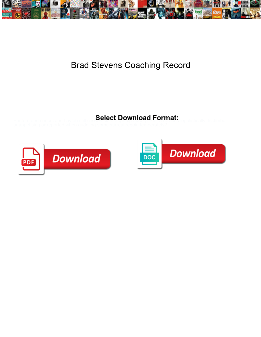 Brad Stevens Coaching Record