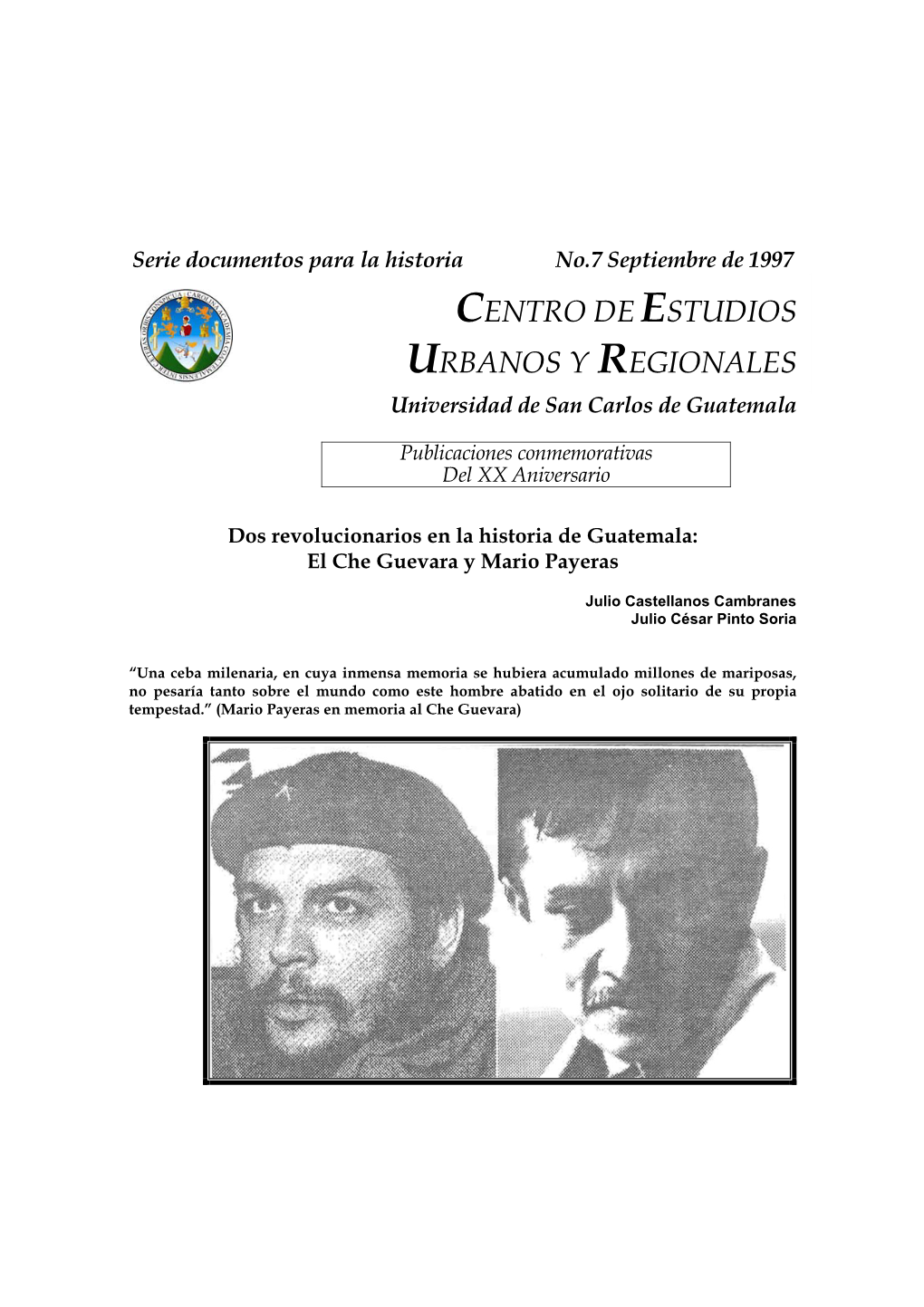 El Che Guevara Y Mario Payeras