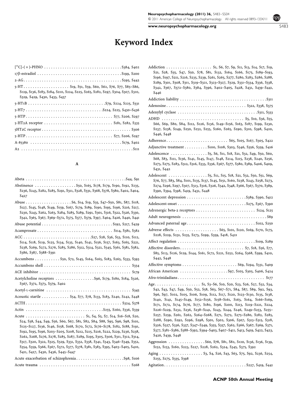 Keyword Index