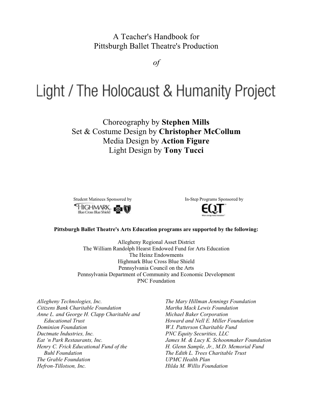 Light/The Holocaust and Humanity Project