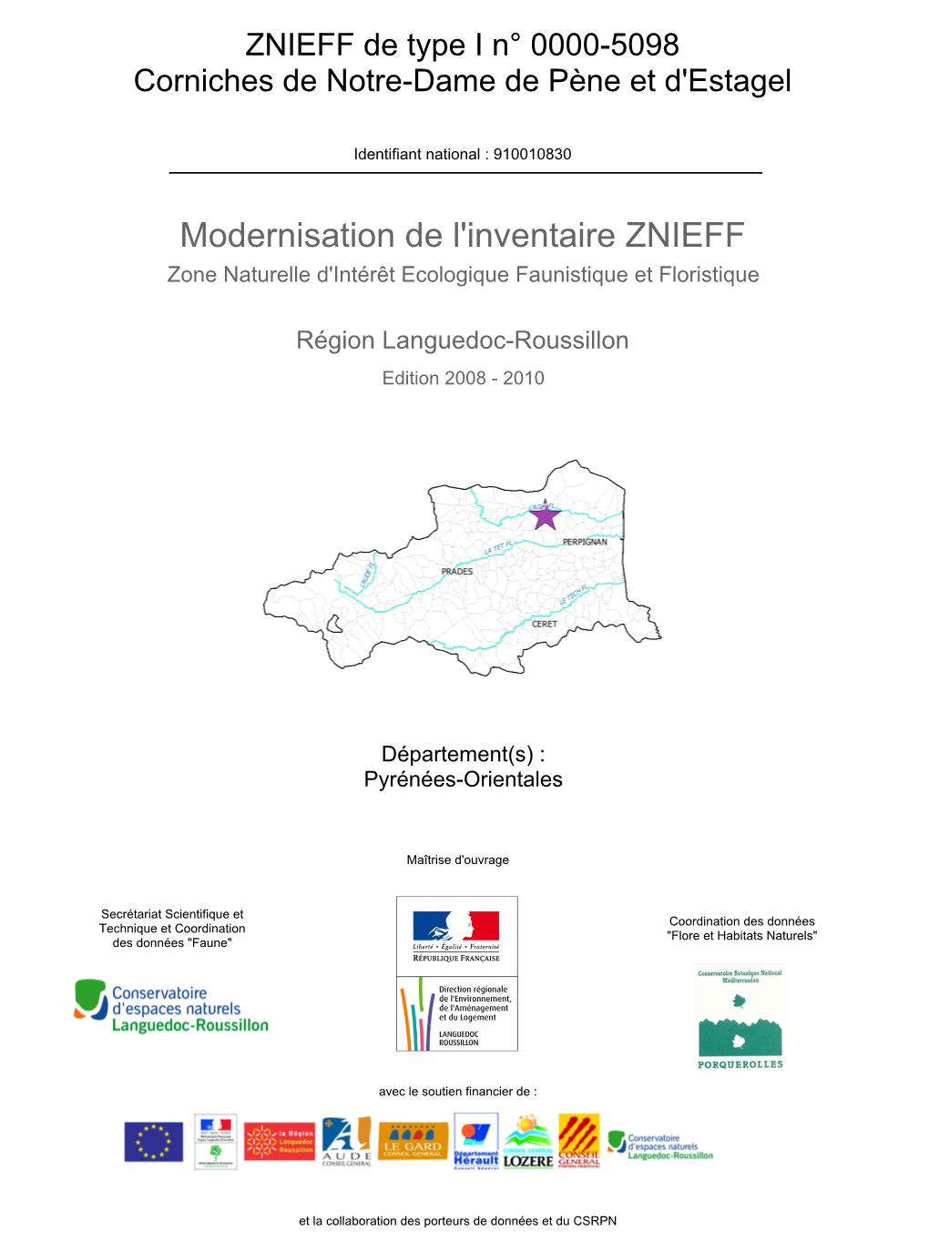 Fiche ZNIEFF Languedoc-Roussillon