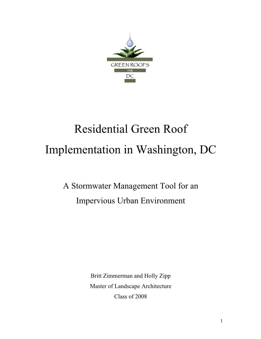Residential Green Roof Implementation in Washington, DC