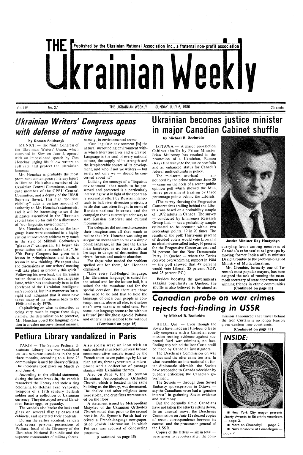 The Ukrainian Weekly 1986