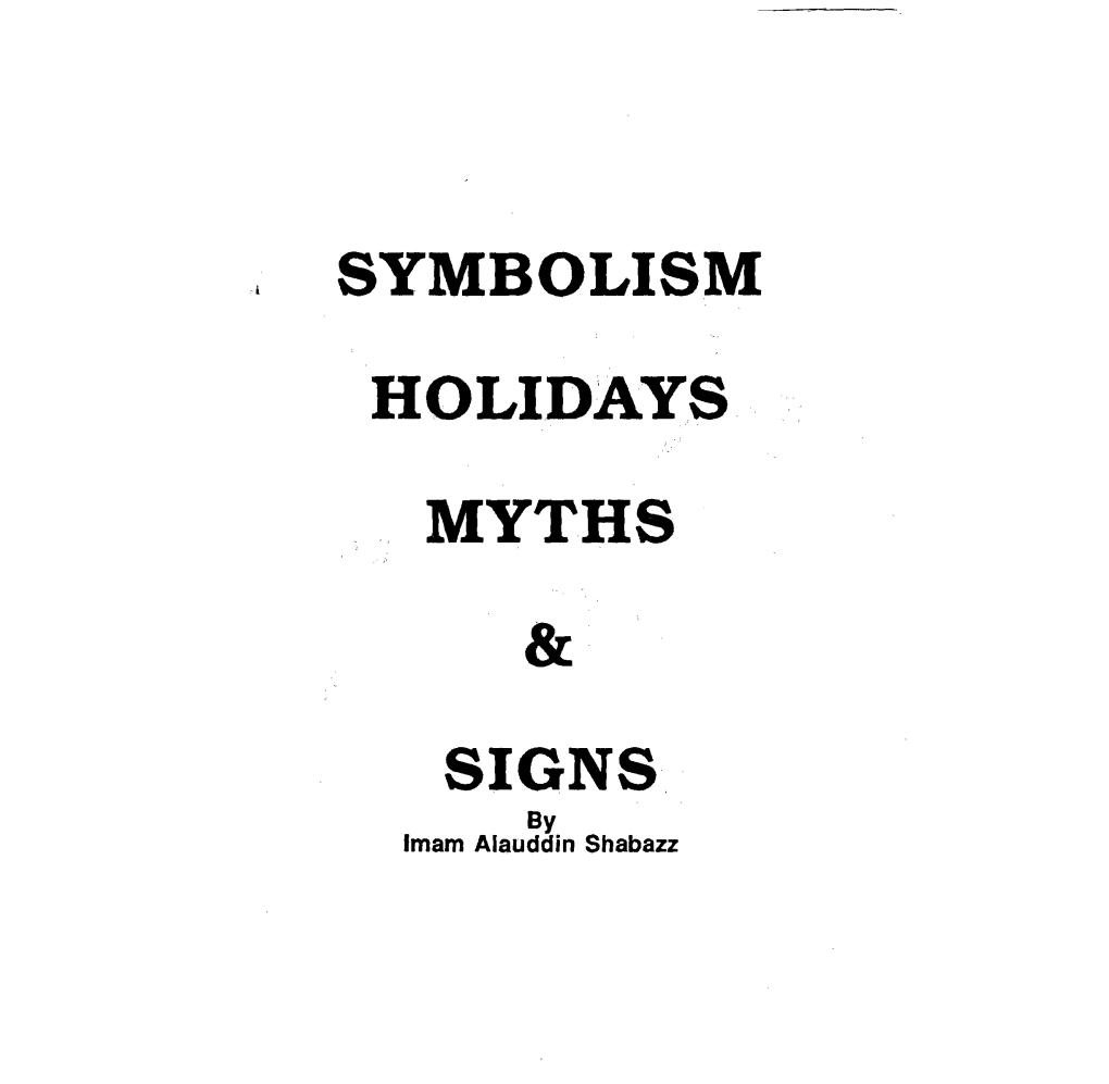 Symbolism Holidays Myths Signs