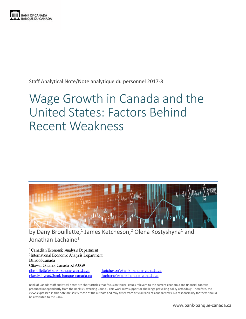 Wage Growth in Canada and the United States: Factors Behind Recent Weakness