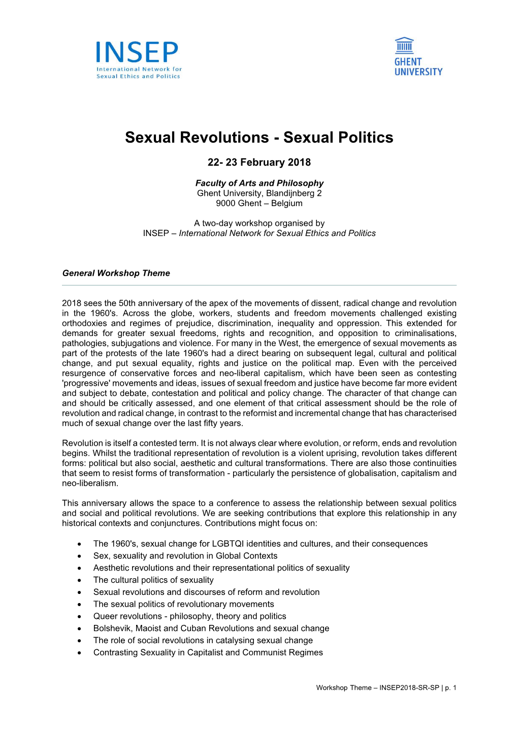 Sexual Revolutions - Sexual Politics