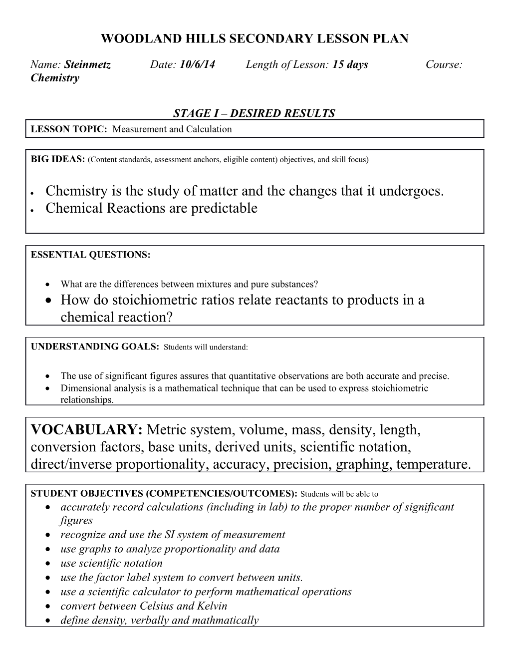 Fairless Elementary School Lesson Plan s8