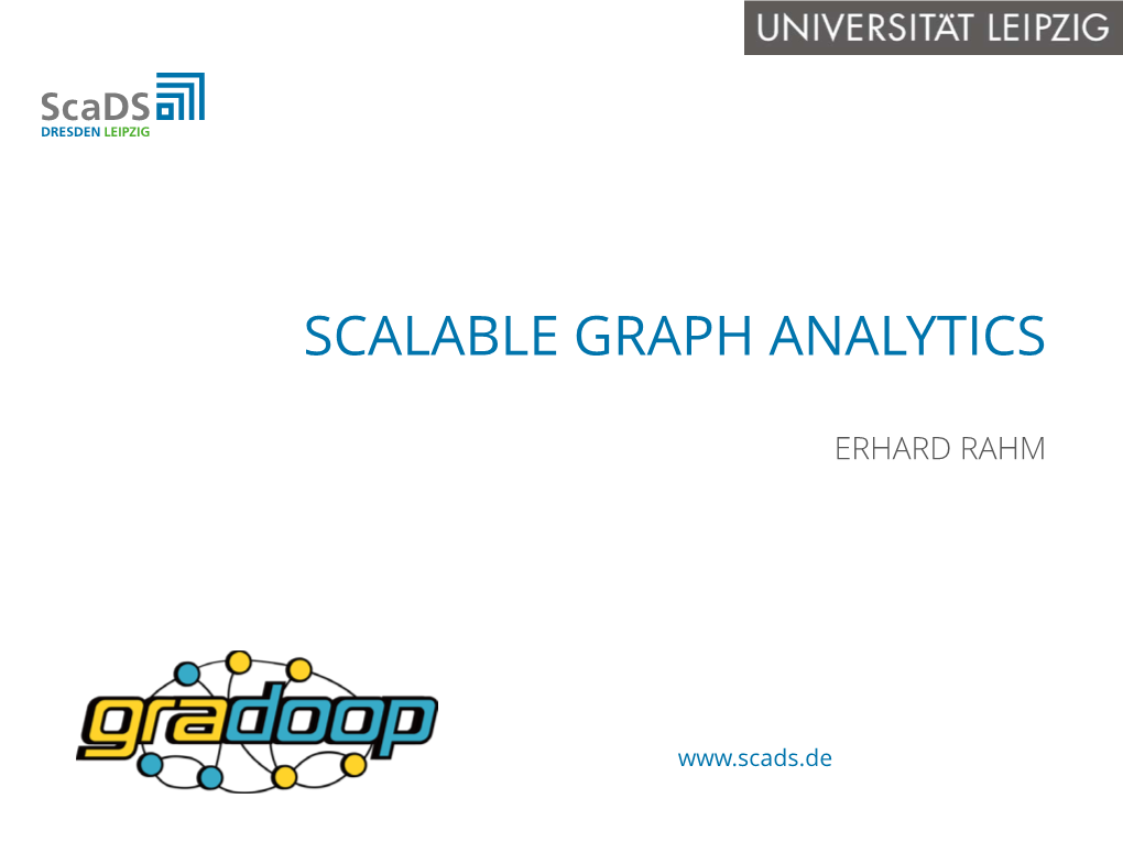 Scalable Graph Analytics