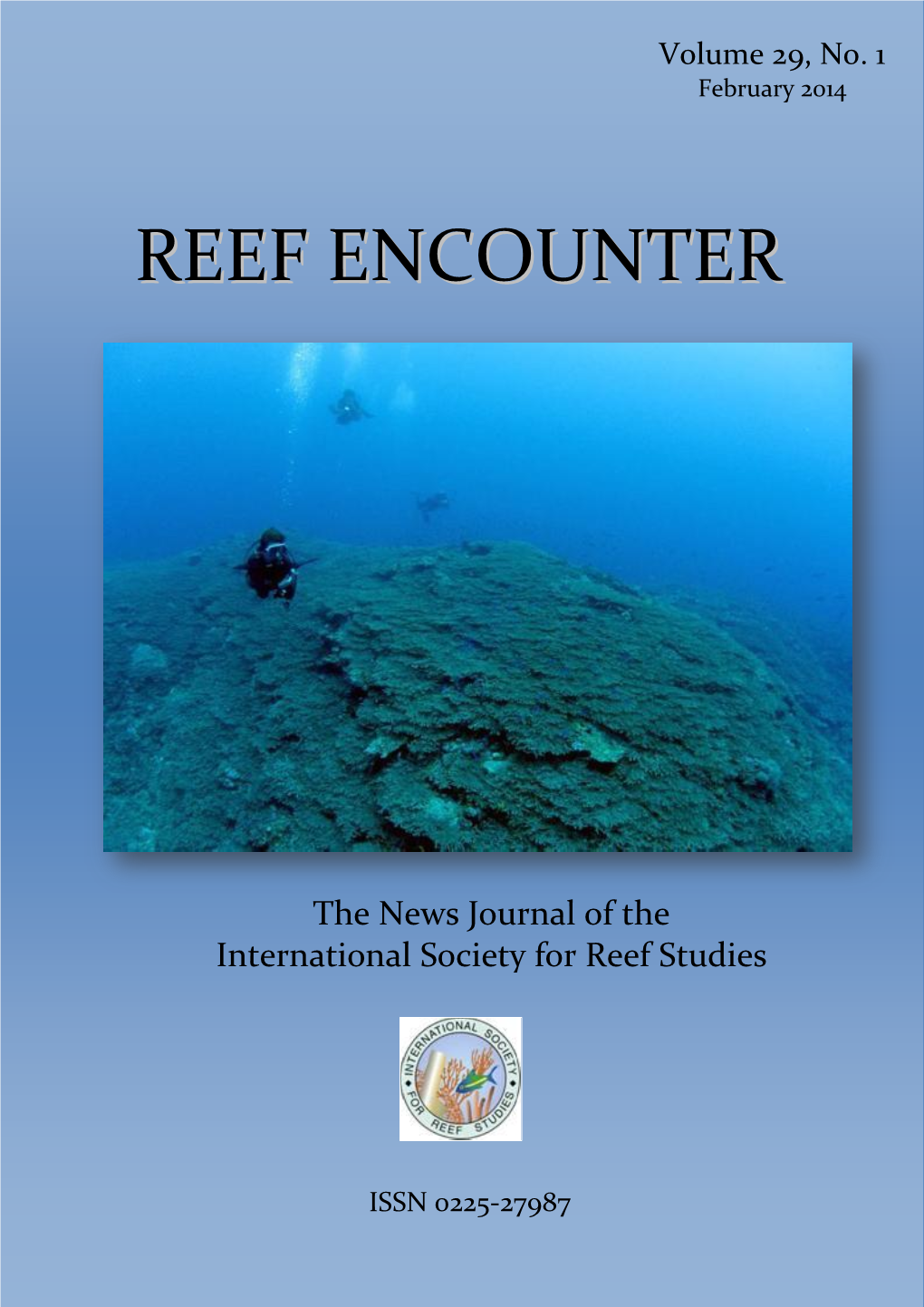 REEF ENCOUNTER the News Journal of the International Society for Reef Studies ISRS Information