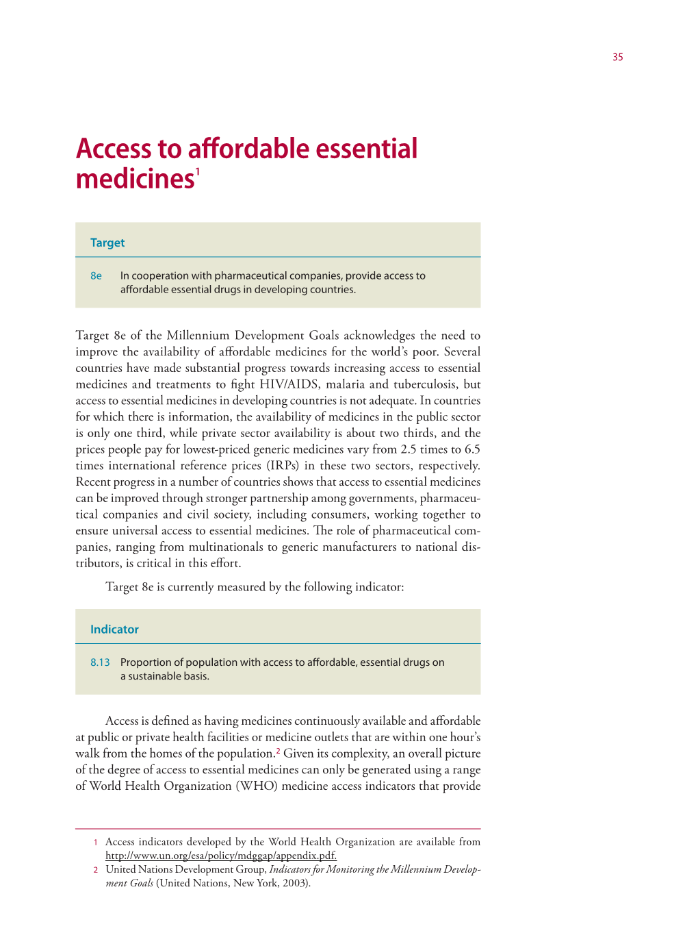 Access to Affordable Essential Medicines1