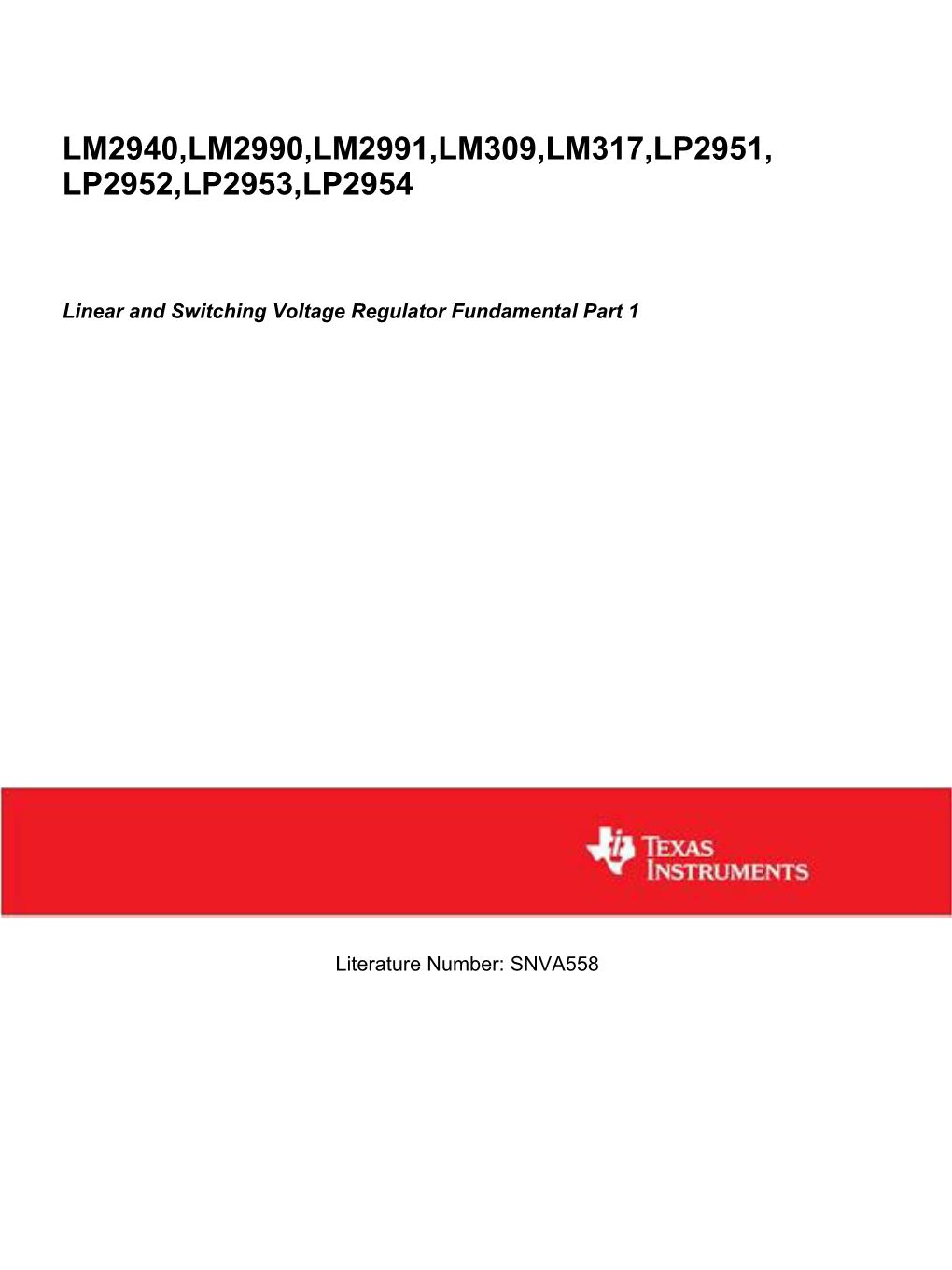 Linear and Switching Voltage Regulator Fundamental Part 1