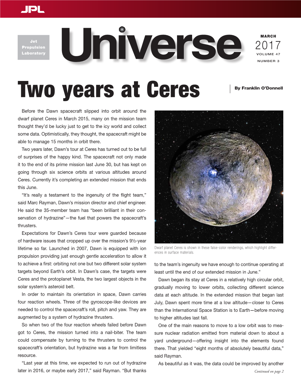 Two Years at Ceres by Franklin O’Donnell