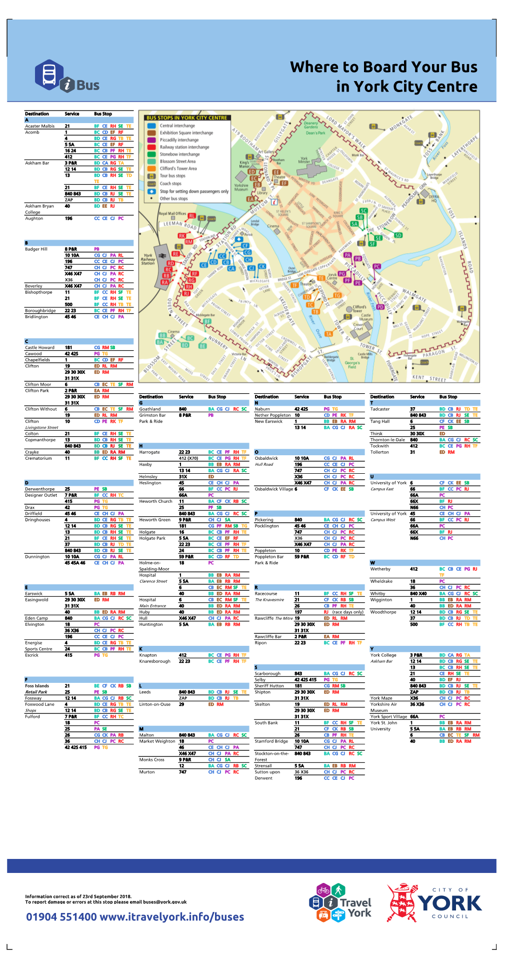 Where to Board Your Bus in York City Centre