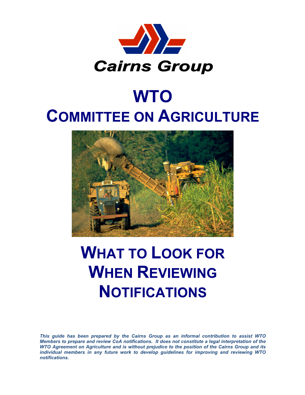 WTO Committee on Agriculture: What to Look for When Reviewing