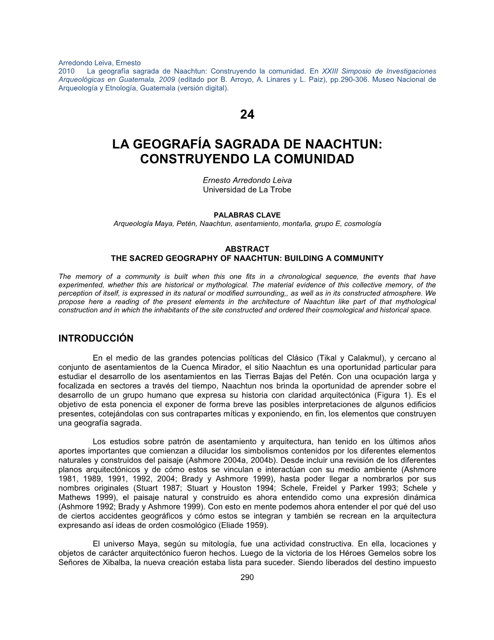 La Geografía Sagrada De Naachtun: Construyendo La Comunidad