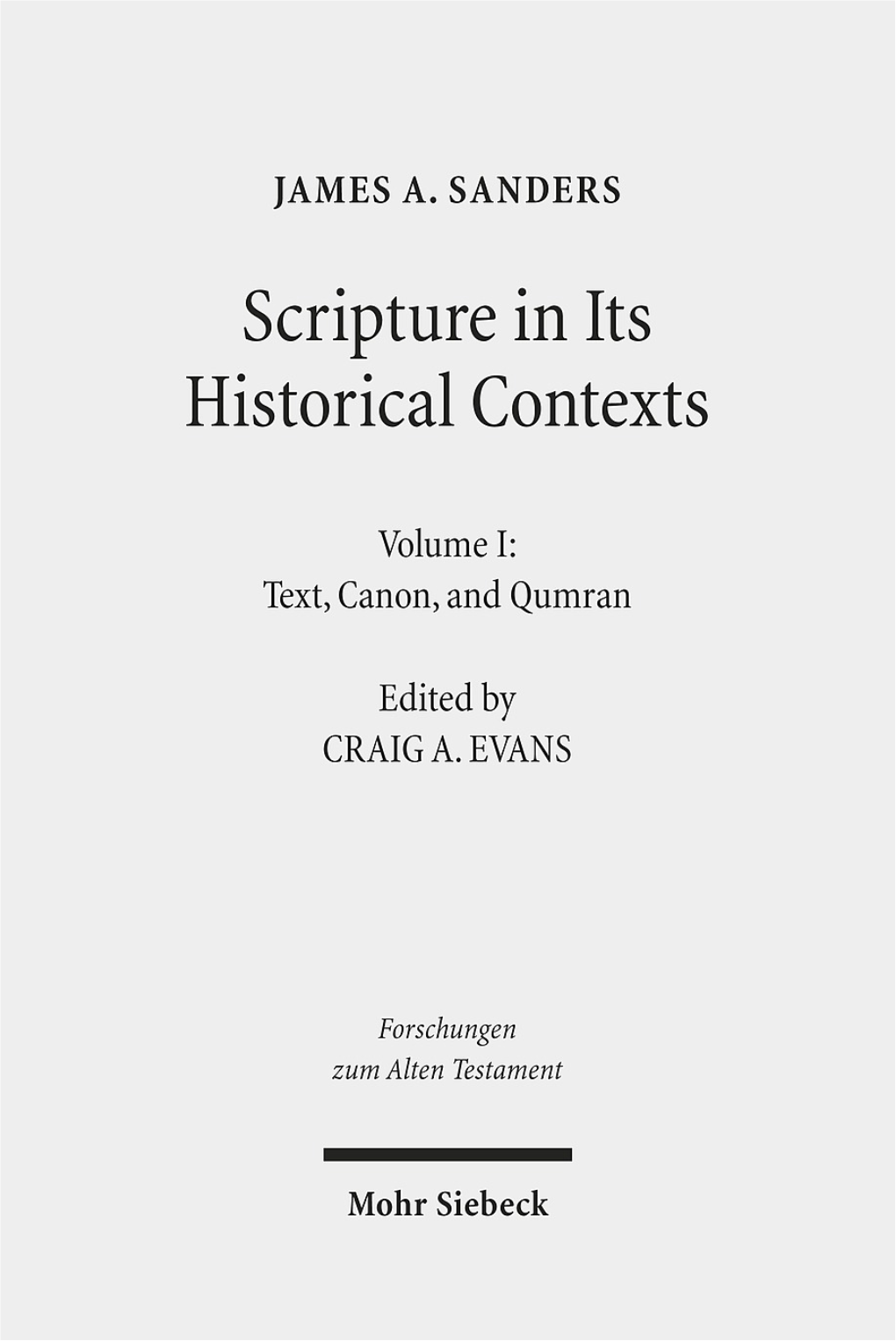 Scripture in Its Historical Contexts