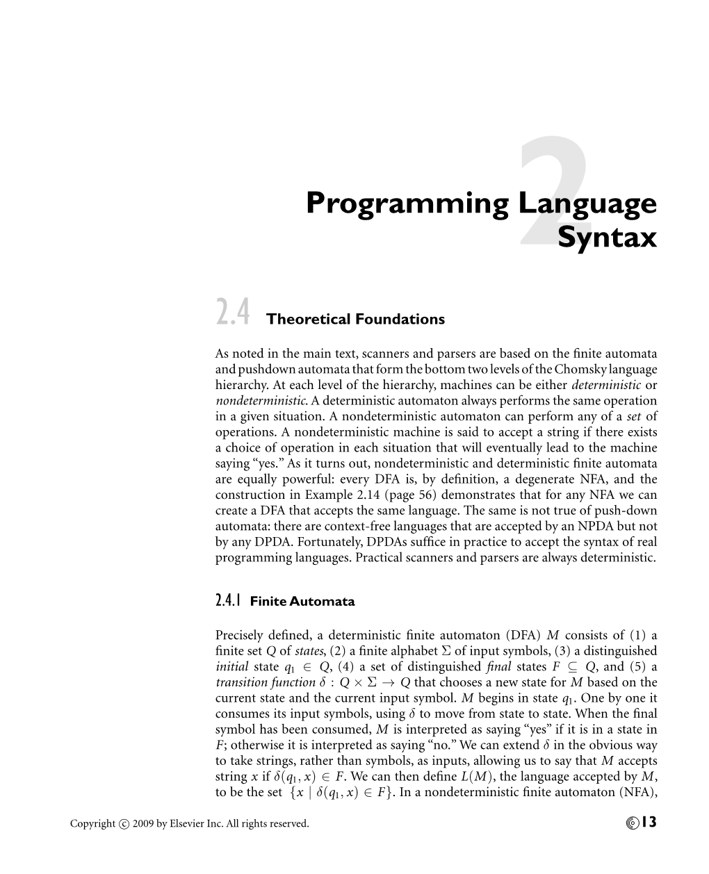 Programming Language Syntax