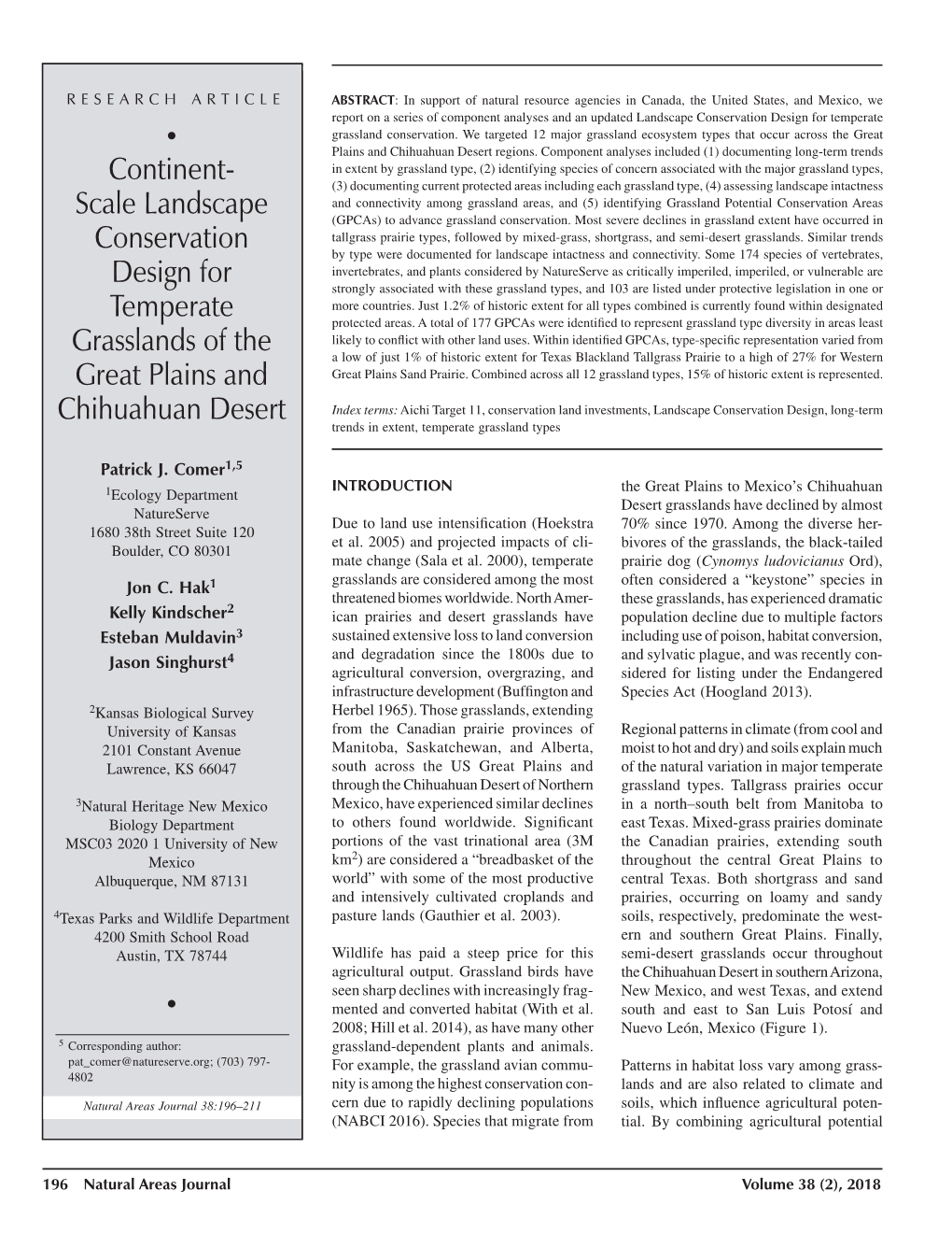 Scale Landscape Conservation Design for Temperate Grasslands