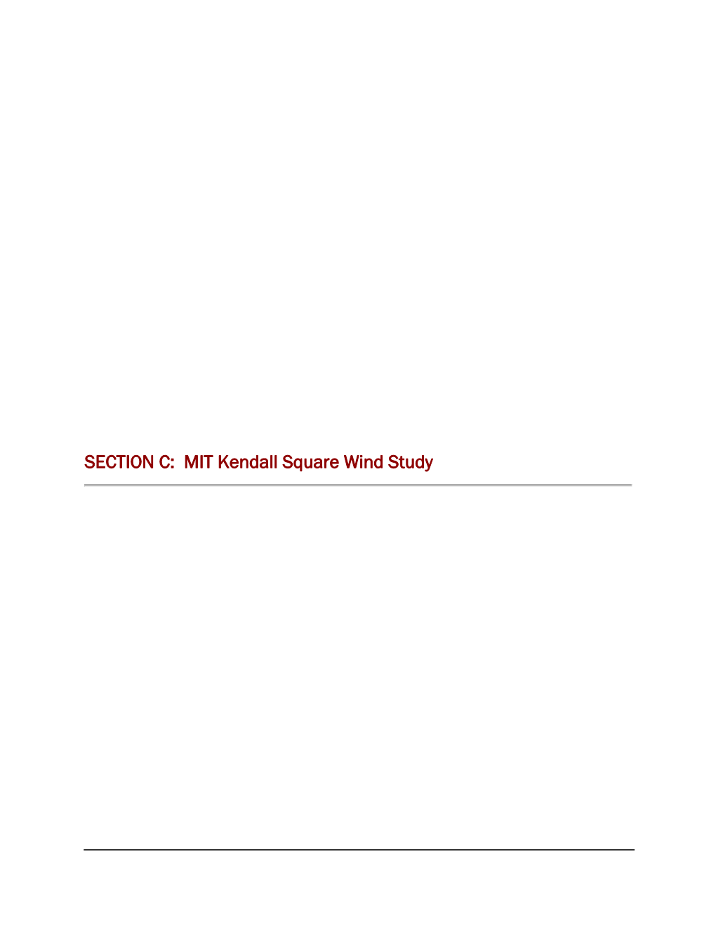 SECTION C: MIT Kendall Square Wind Study