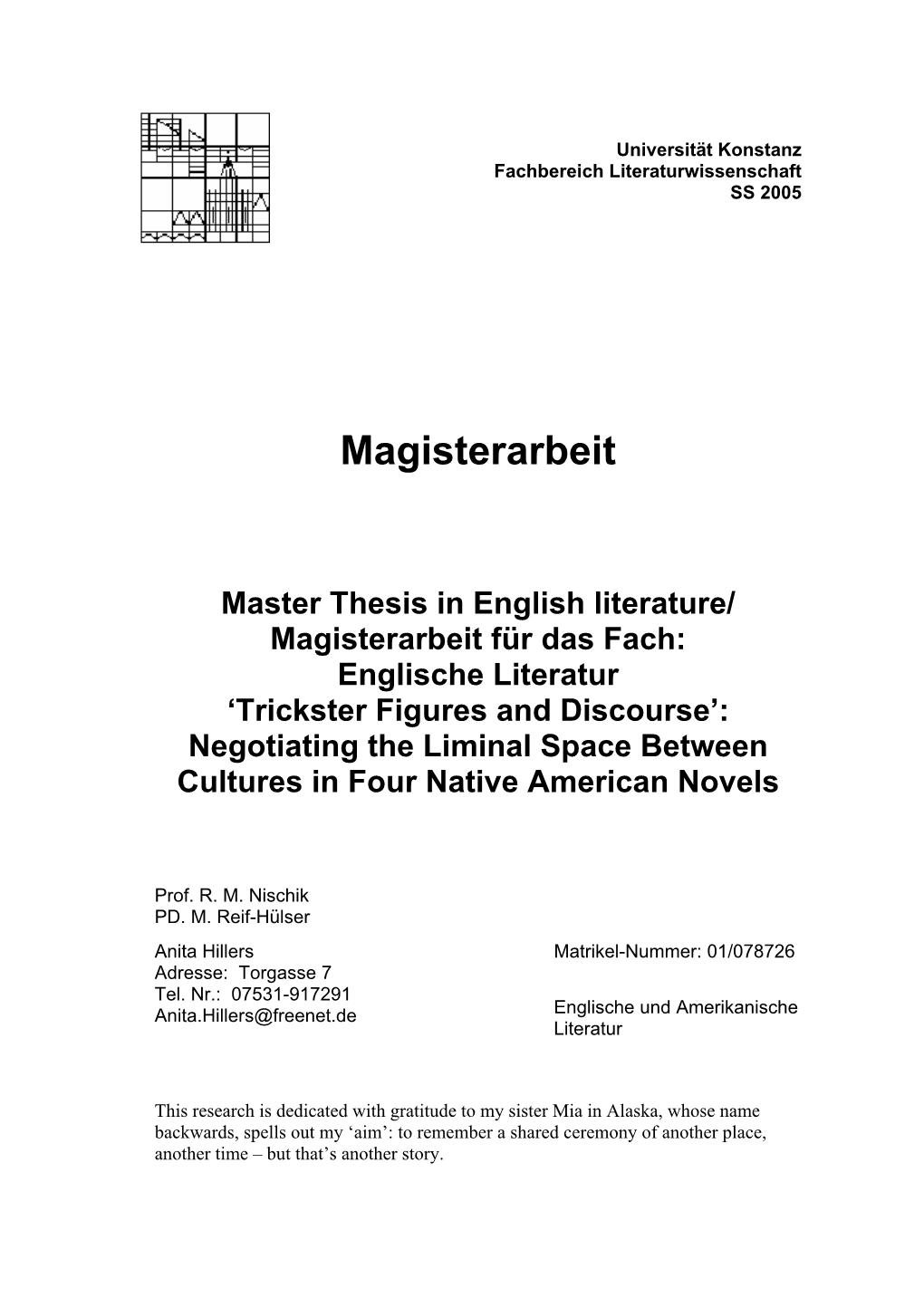 Magisterarbeit