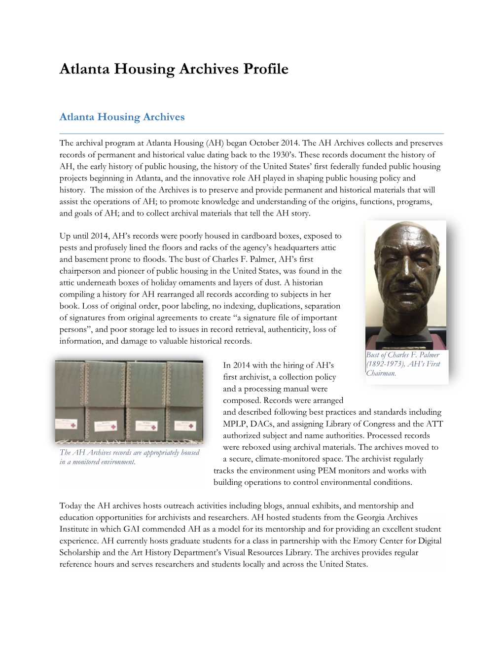 Atlanta Housing Archives Profile