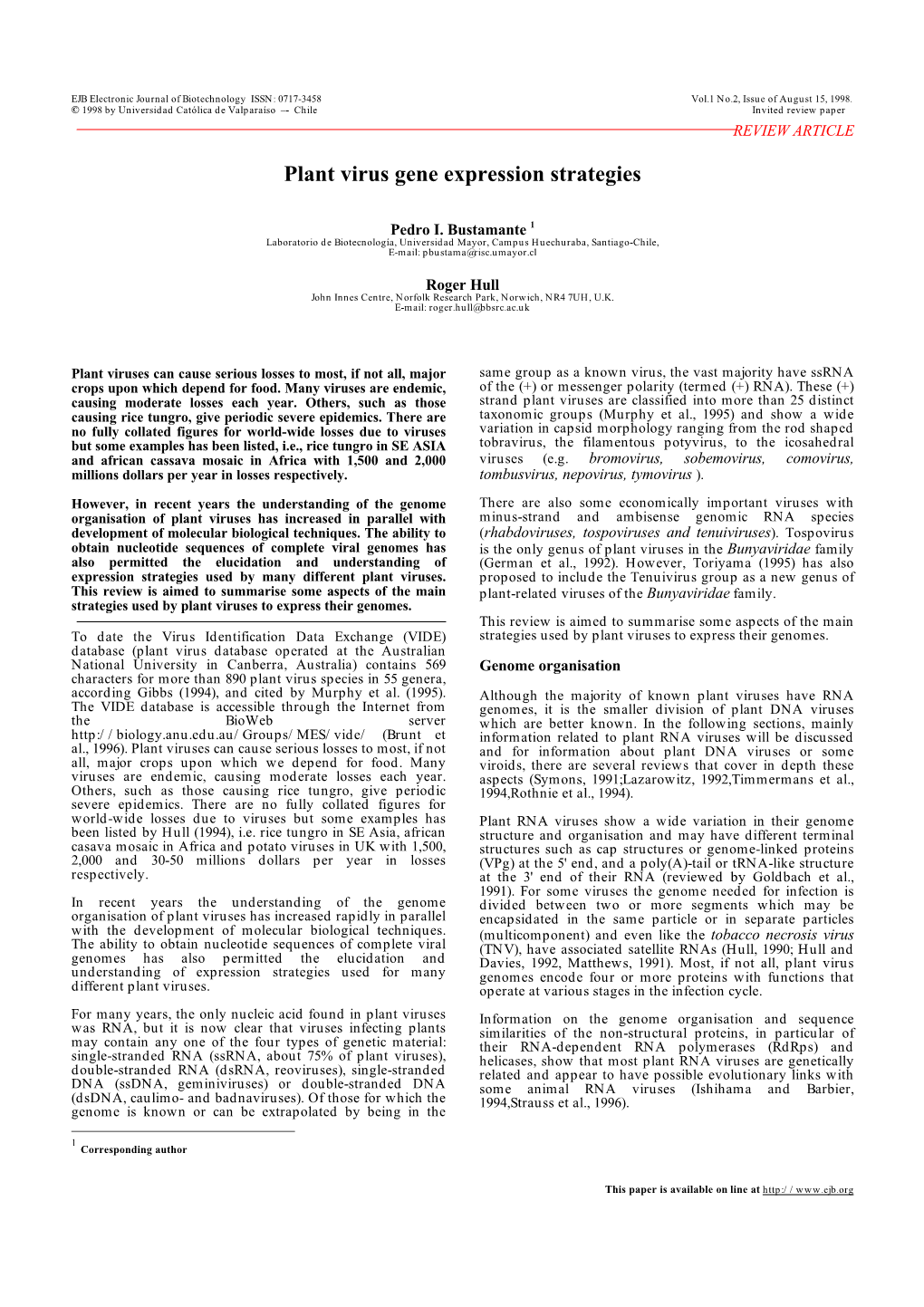 Plant Virus Gene Expression Strategies