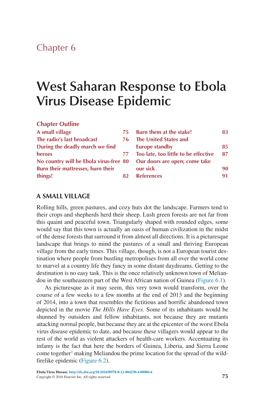 West Saharan Response to Ebola Virus Disease Epidemic